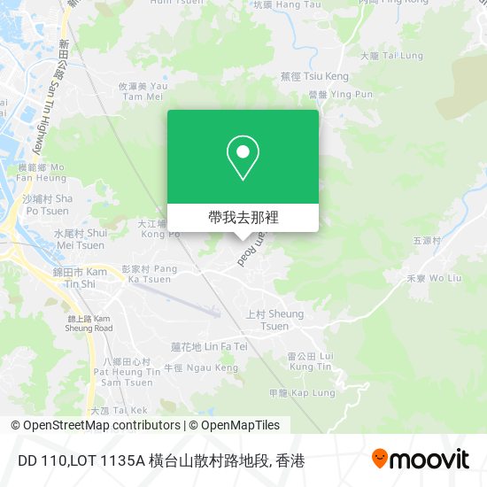 DD 110,LOT 1135A 橫台山散村路地段地圖