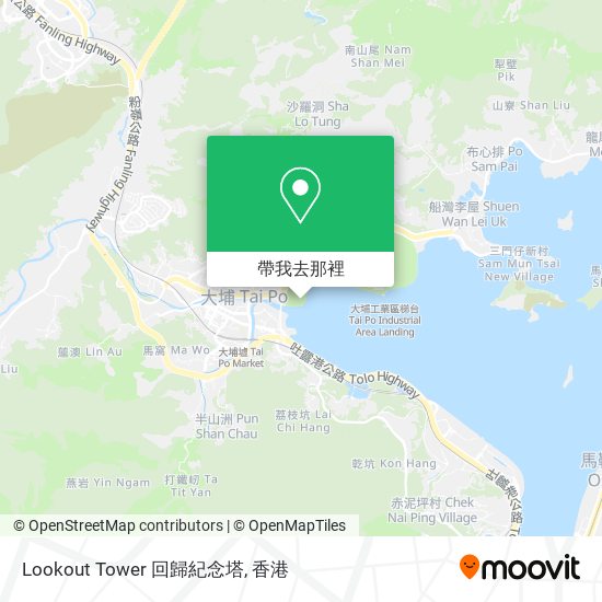 Lookout Tower 回歸紀念塔地圖