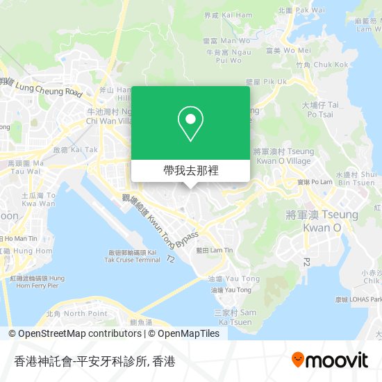 香港神託會-平安牙科診所地圖