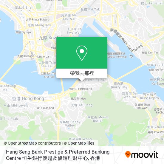 Hang Seng Bank Prestige & Preferred Banking Centre 恒生銀行優越及優進理財中心地圖