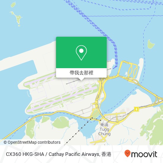 CX360 HKG-SHA / Cathay Pacific Airways地圖
