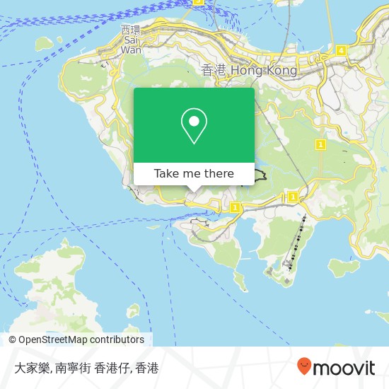 大家樂, 南寧街 香港仔地圖