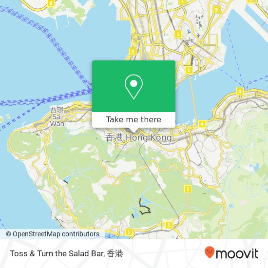 Toss & Turn the Salad Bar, 太古廣場 3號 金鐘地圖