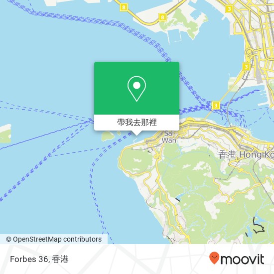 Forbes 36, 科士街 36號 堅尼地城地圖