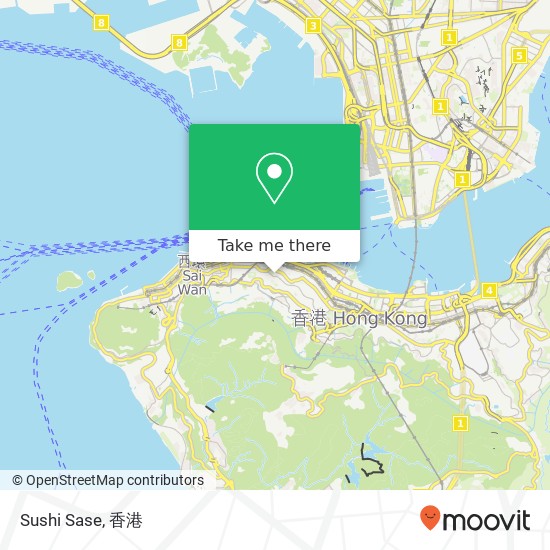 Sushi Sase, 荷李活道 49號 中環地圖