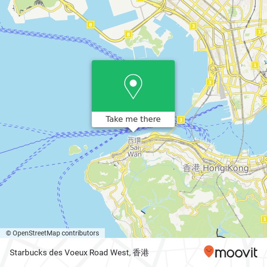 Starbucks des Voeux Road West, 德輔道西 西環地圖