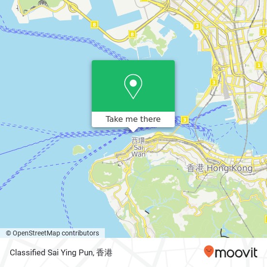 Classified Sai Ying Pun, 德輔道西 345號 西環地圖