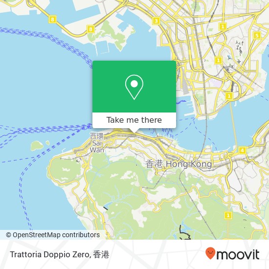 Trattoria Doppio Zero, 文咸東街 22-26號 上環地圖
