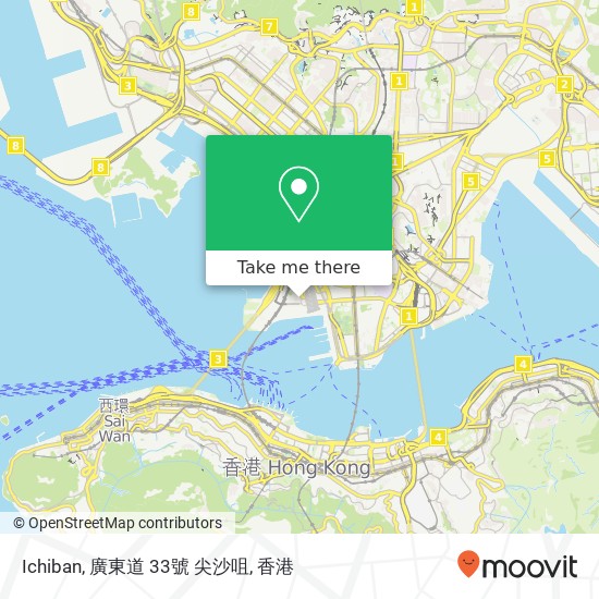 Ichiban, 廣東道 33號 尖沙咀地圖