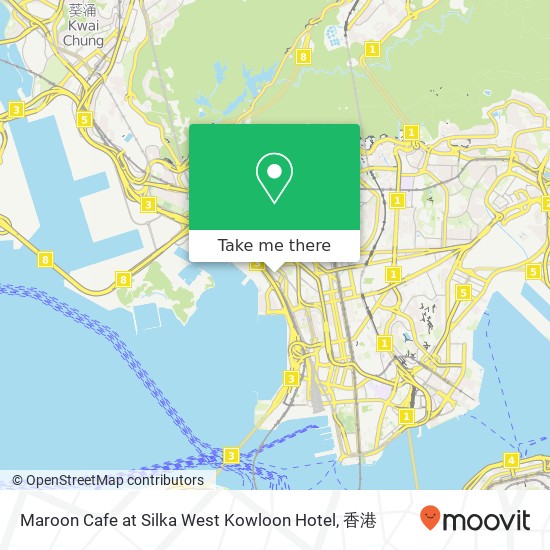 Maroon Cafe at Silka West Kowloon Hotel, 晏架街 48號 旺角地圖