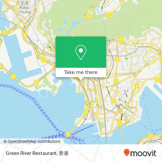 Green River Restaurant, 晏架街 旺角地圖