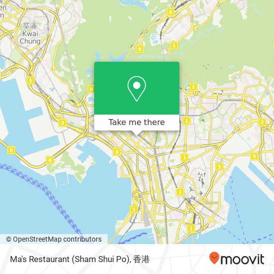 Ma's Restaurant (Sham Shui Po), 長沙灣道 21-25號 深水埗地圖