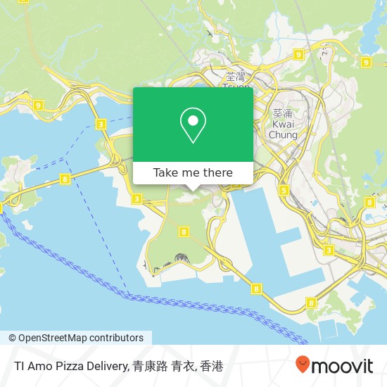 TI Amo Pizza Delivery, 青康路 青衣地圖
