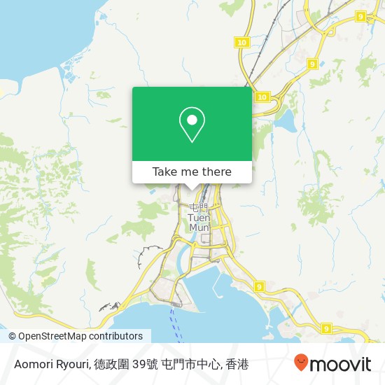 Aomori Ryouri, 德政圍 39號 屯門市中心地圖