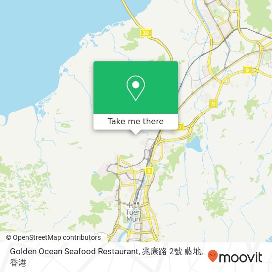 Golden Ocean Seafood Restaurant, 兆康路 2號 藍地地圖