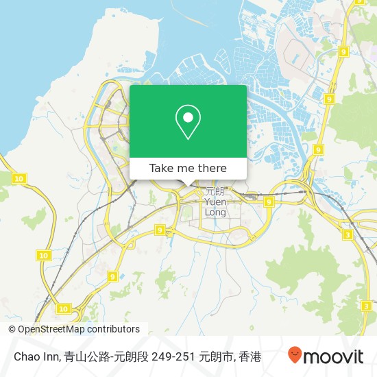 Chao Inn, 青山公路-元朗段 249-251 元朗市地圖