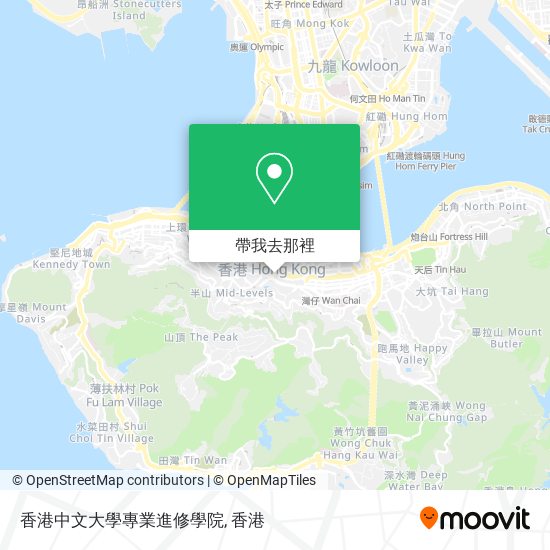 香港中文大學專業進修學院地圖