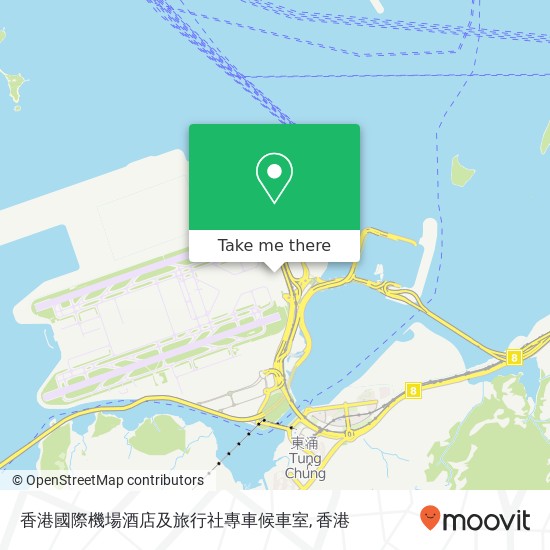 香港國際機場酒店及旅行社專車候車室地圖