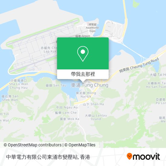 中華電力有限公司東涌市變壓站地圖