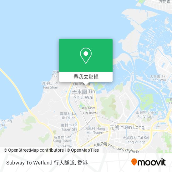 Subway To Wetland 行人隧道地圖