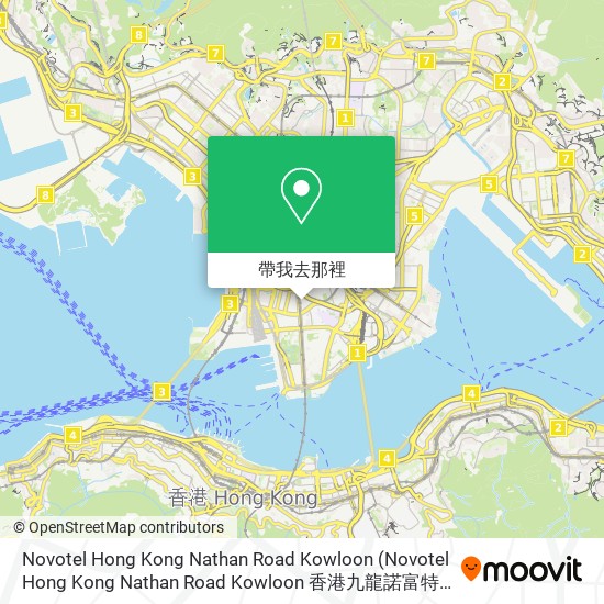 Novotel Hong Kong Nathan Road Kowloon地圖