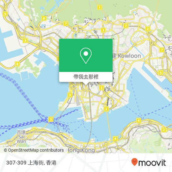 307-309 上海街地圖