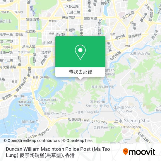 Duncan William Macintosh Police Post (Ma Tso Lung) 麥景陶碉堡(馬草壟)地圖