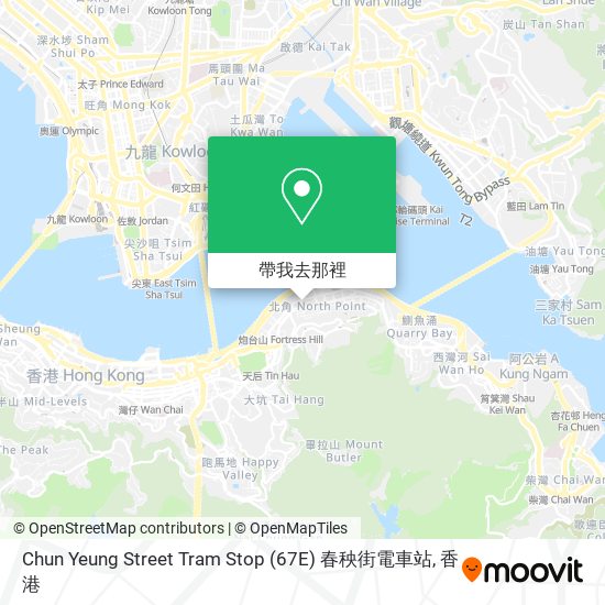 Chun Yeung Street Tram Stop (67E) 春秧街電車站地圖