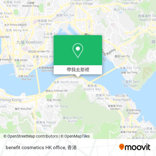 benefit cosmetics HK office地圖