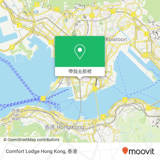 Comfort Lodge Hong Kong地圖