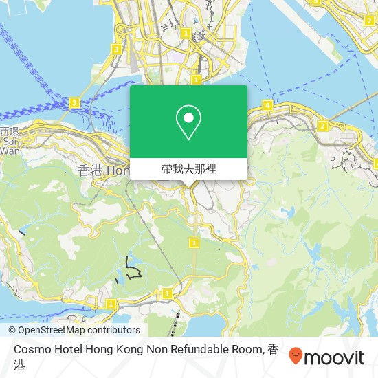 Cosmo Hotel Hong Kong Non Refundable Room地圖