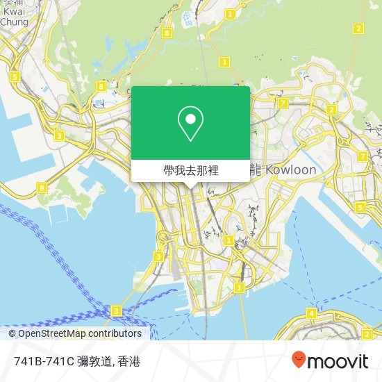 741B-741C 彌敦道地圖