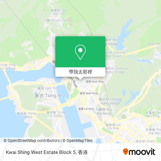 Kwai Shing West Estate Block 5地圖