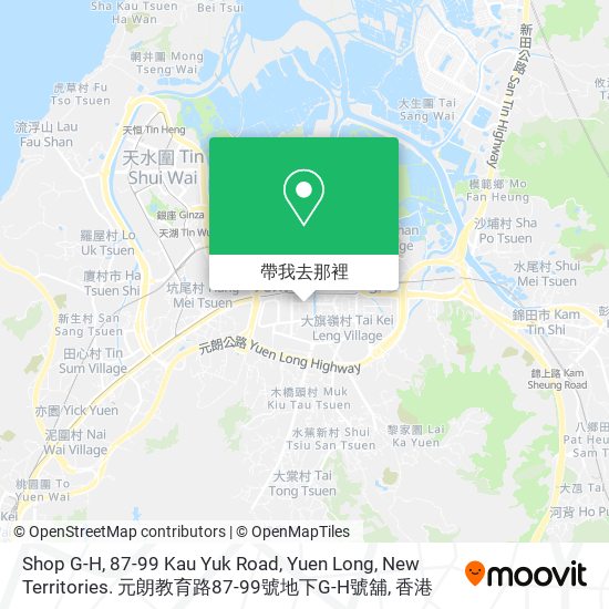 Shop G-H, 87-99 Kau Yuk Road, Yuen Long, New Territories. 元朗教育路87-99號地下G-H號舖地圖