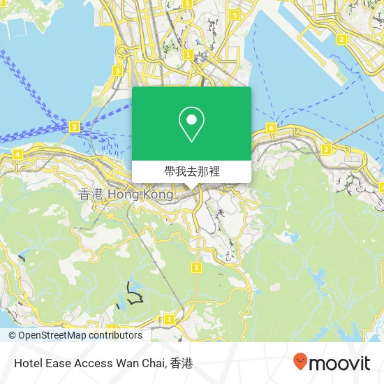 Hotel Ease Access Wan Chai地圖