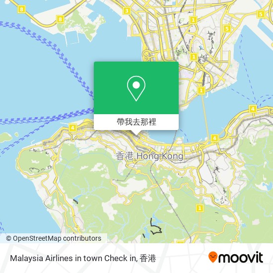 Malaysia Airlines in town Check in地圖