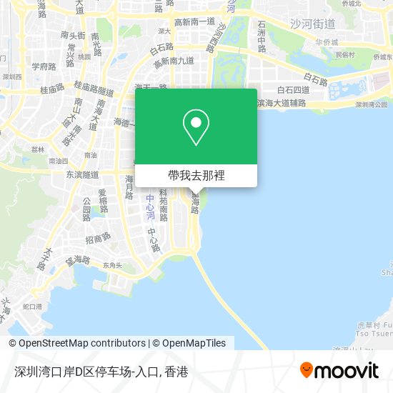 深圳湾口岸D区停车场-入口地圖