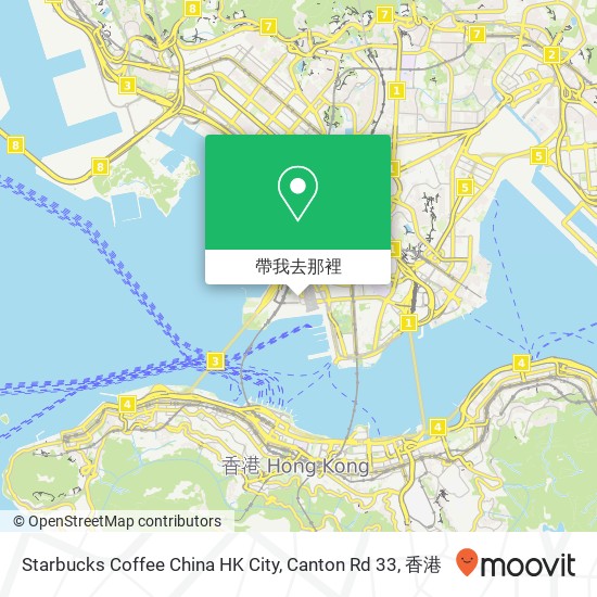 Starbucks Coffee China HK City, Canton Rd 33地圖
