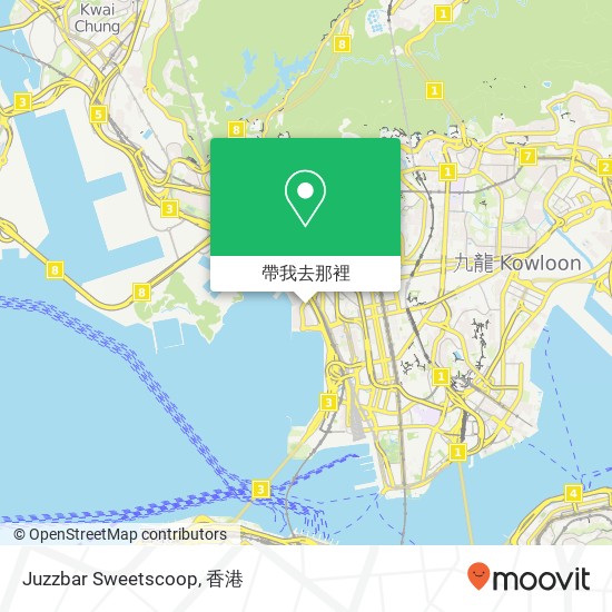Juzzbar Sweetscoop, 香港特别行政区地圖