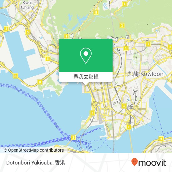 Dotonbori Yakisuba, 香港特别行政区地圖