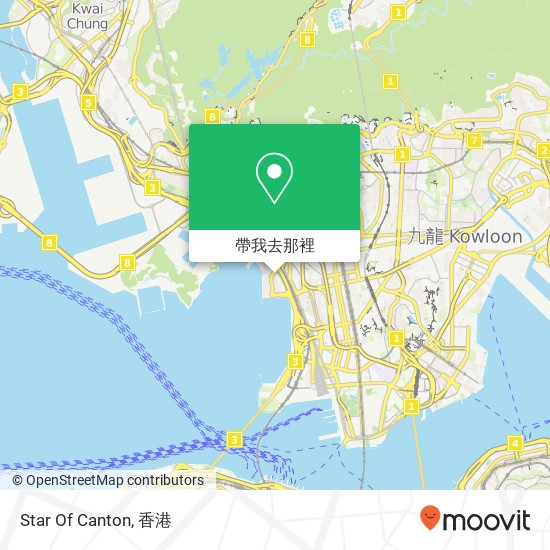 Star Of Canton, 香港特别行政区地圖
