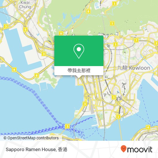 Sapporo Ramen House, 香港特别行政区地圖