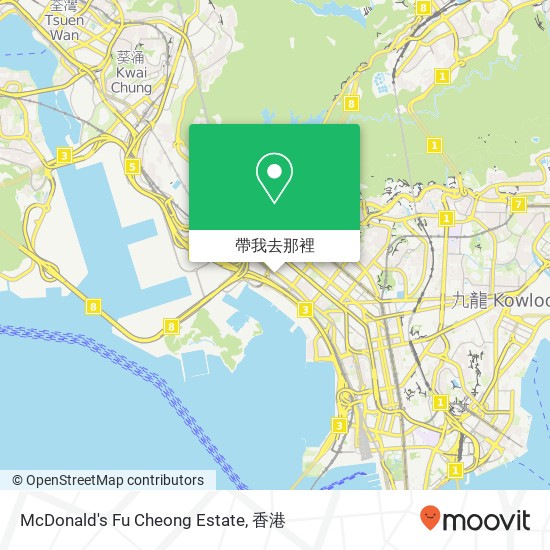 McDonald's Fu Cheong Estate, 香港特别行政区地圖