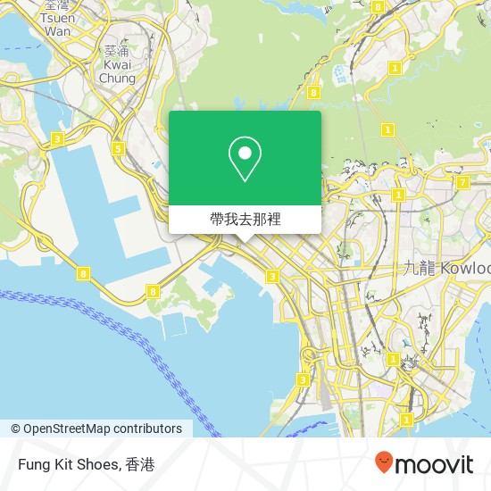 Fung Kit Shoes, 香港特别行政区地圖