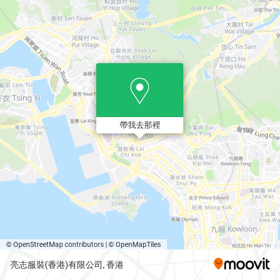 亮志服裝(香港)有限公司地圖