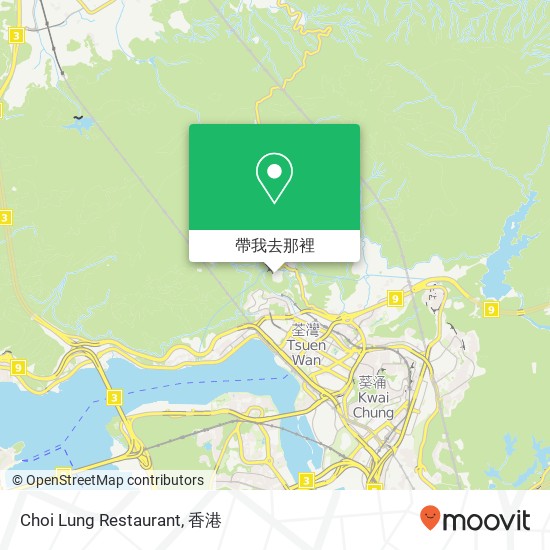 Choi Lung Restaurant, 荃錦公路 2號 大帽山地圖