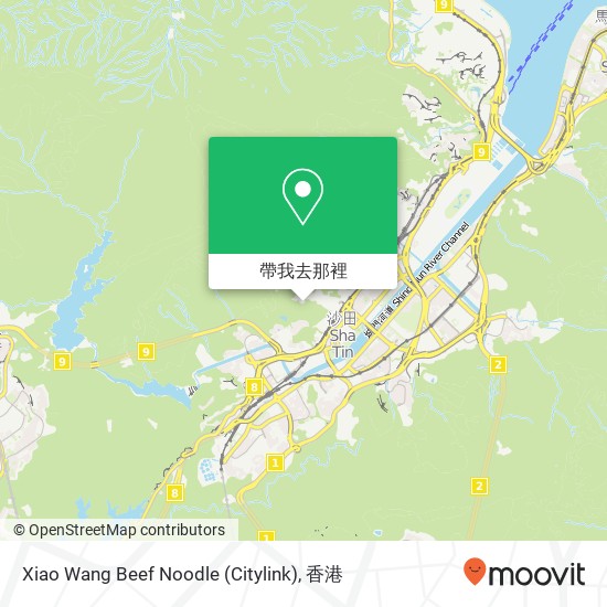Xiao Wang Beef Noodle (Citylink), 大埔公路-沙田段 沙田市中心地圖