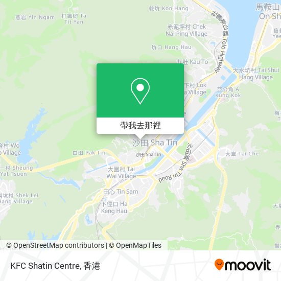KFC Shatin Centre地圖