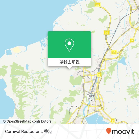 Carnival Restaurant, 香港特别行政区地圖