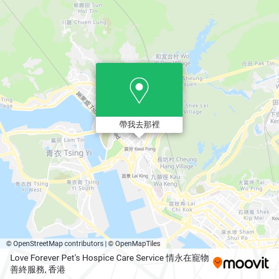 Love Forever Pet's Hospice Care Service 情永在寵物善終服務地圖